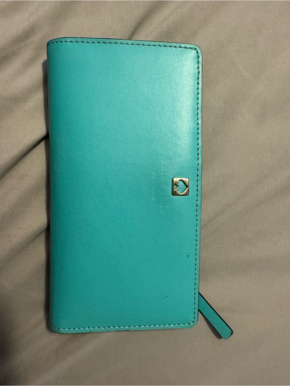 Women's Teal Zip-Around Wallet - Turquoise Faux Leather